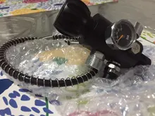 Refill-Adapter Charging-Valve Air-Filling-Station M18x1.5 400bar with 6000psi-Gauge 50cm