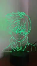 Lamp Bedroom-Decor Gift Led-Night-Light Acrylic Academia Face-Design Anime Shoto Todoroki