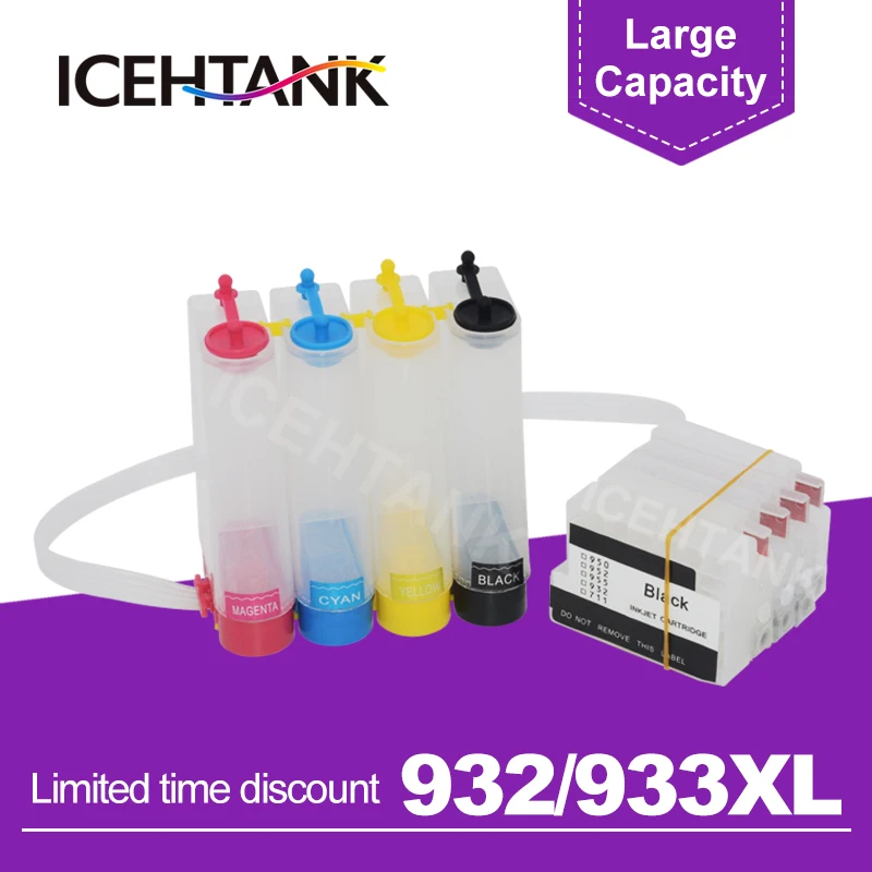 ICEHTANK 932 XL непрерывной подачи чернил бак для hp Officejet 6100 6600 6700 7110 7610 7612