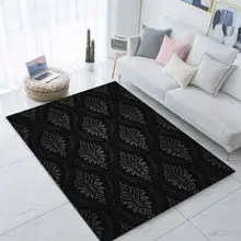 Еще черный белый Дамаск современный скандинав нордек 3d принт Нескользящая микрофибра Гостиная декоративный современный моющийся коврик
