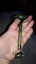 Rodillo masajeador Facial de Guasha Junta doble cabezas de remodelación de cara de elevación masajeador Natural Jade piedra cuello delgado herramienta de cuidado