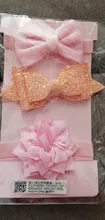 Accesorios de 3 unidades para niña pequeña, Diadema con lazo, diadema elástica para recién nacido, accesorios para fotos de cabello, regalo 2019