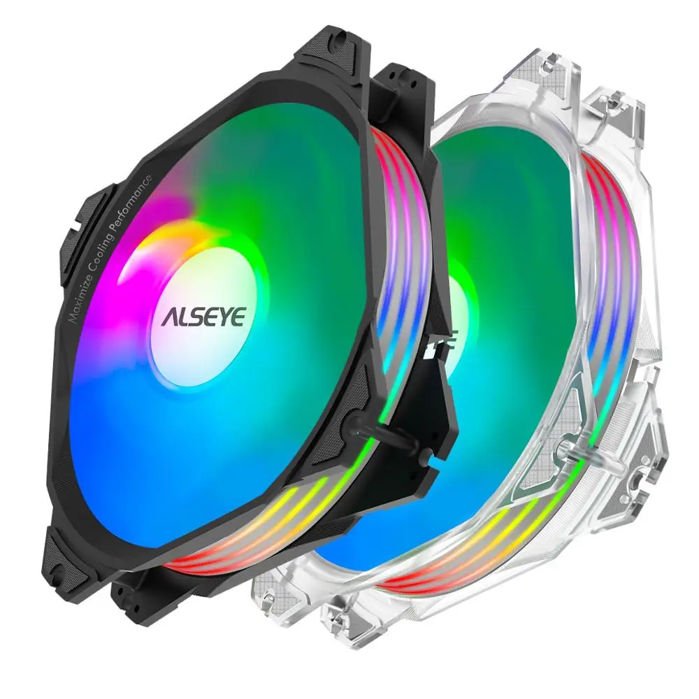Ventilador de Refrigeração Pwm + 3pin Alseye Série Máxima Pces Conjunto Rgb Ajustável Iluminação 4pin Apoio Aura - Fusão 120mm 3 - Imagem 6