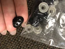 Ojos de Nariz de seguridad para muñeca, 10 unidades/bolsa, ovalados, elipse, oblonas, oso, peluches, Animal a presión con arandelas de enchufe