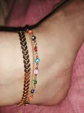 Tobillera de cuentas de ojo colorido bohemio para mujer, pulsera de tobillo de Color dorado, cadena para pierna y pie, joyería de verano 2021