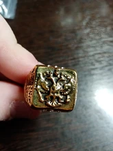 Anillo de moda FDLK para hombre, anillo de doble águila, Imperio Ruso, Punk, Color dorado, brazos del anillo grande ruso