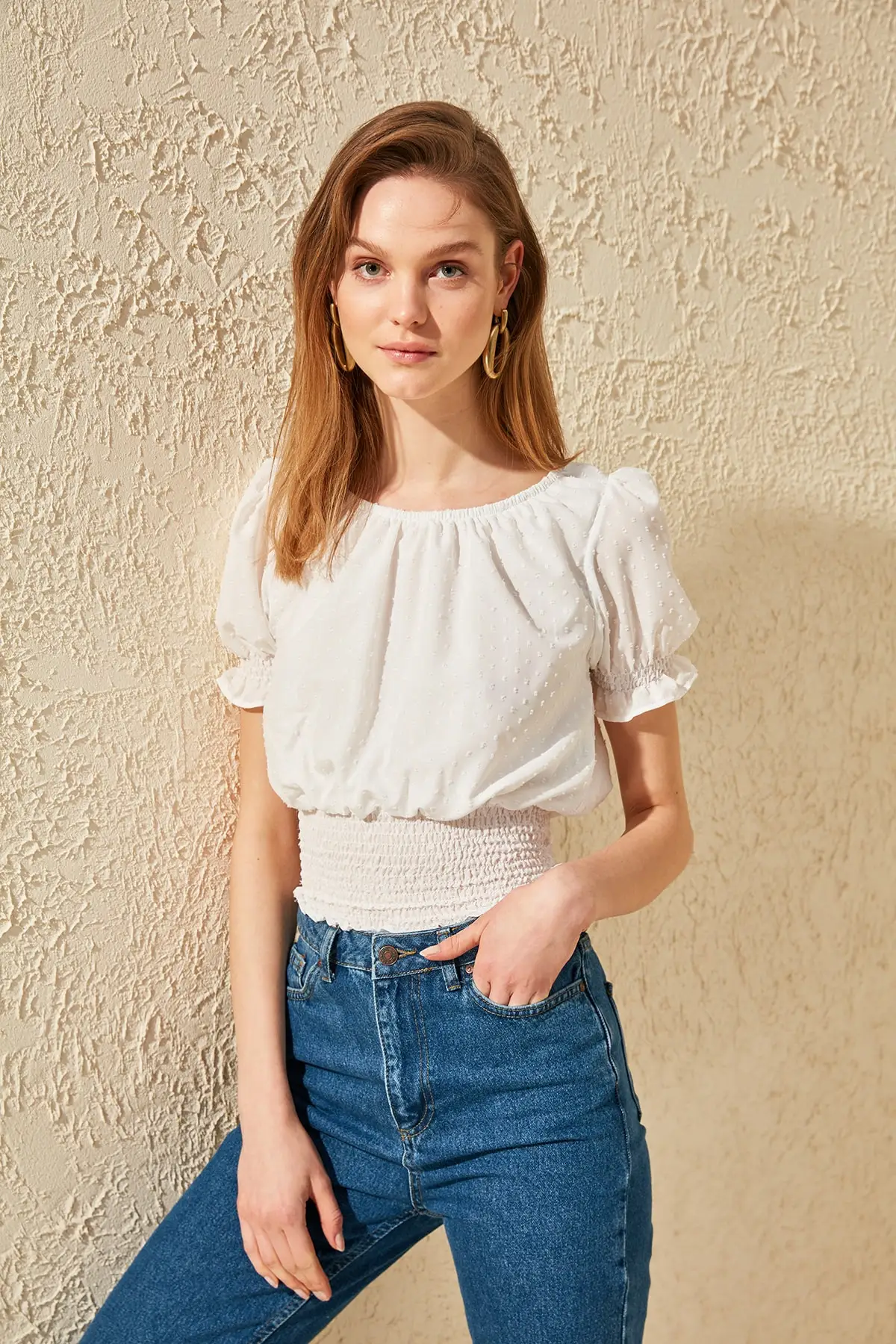 Trendyol Crop Top Blouse TWOSS20BZ0497
