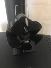 Ventilador para hogar de 5 aspas, ventilador para hogar, estufa de calor, negro, ventilador para hogar, estufa de madera, ventilador para hogar