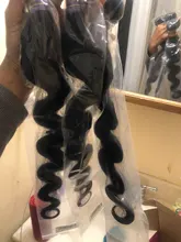 Longqi-mechones de pelo ondulado brasileño extensiones de pelo ondulado mechones Remy, pelo Natural negro, extensiones de cabello humano mechones de 8 - 30 pulgadas