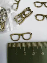 20 piezas de gafas de sol con dijes 29x20mm colgantes de Color plata bronce tibetano joyería antigua para hacer manualidades hechas a mano