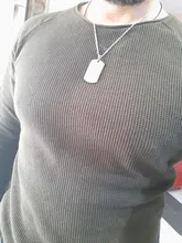 Minimalista de acero inoxidable collar con chapa de perro personalizar nombre padre para mi hijo personalizado familia regalo