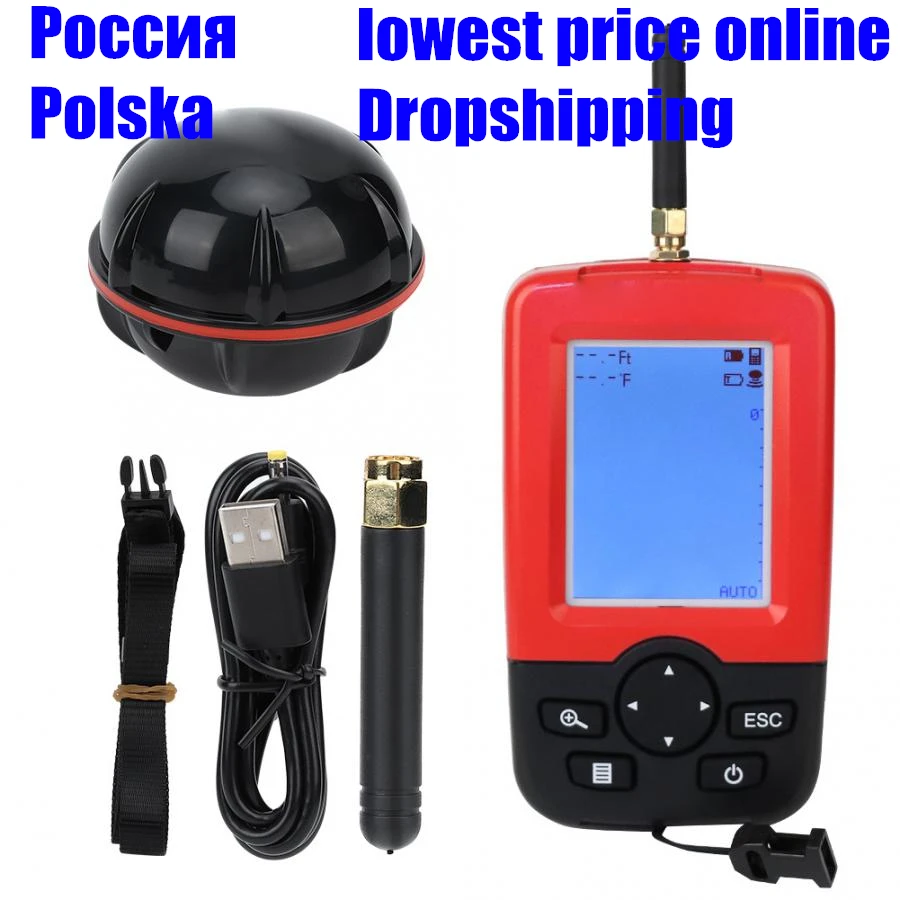 Умный глубинный рыболокатор с беспроводным гидролокатором 100 м эхолот для