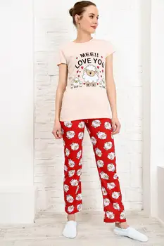 

Trend Alacati Style Women Printed Pajamas set ALC-X3937