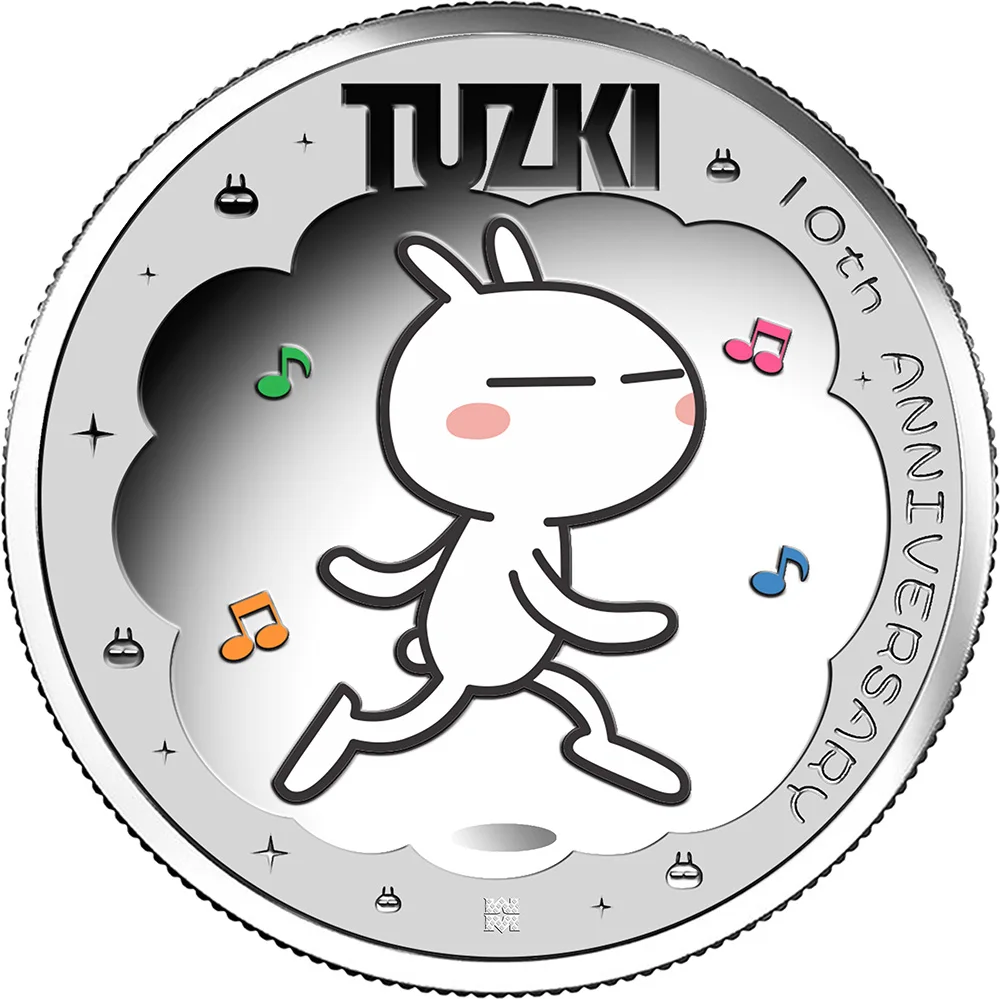 TUZKI 10-летняя Серебряная монета 1$ Тувалу