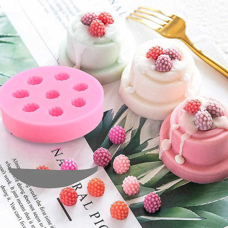Blueberry Raspberry Cherry Strawberry Fondant Molds Berry Series