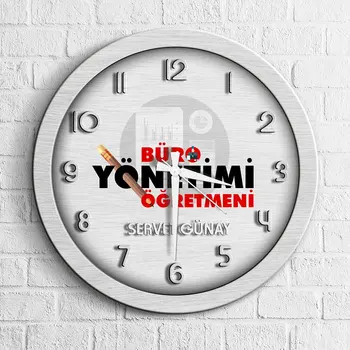 

Personalized Professional Office Administration Öğretmeni Wood Wall Clock-1
