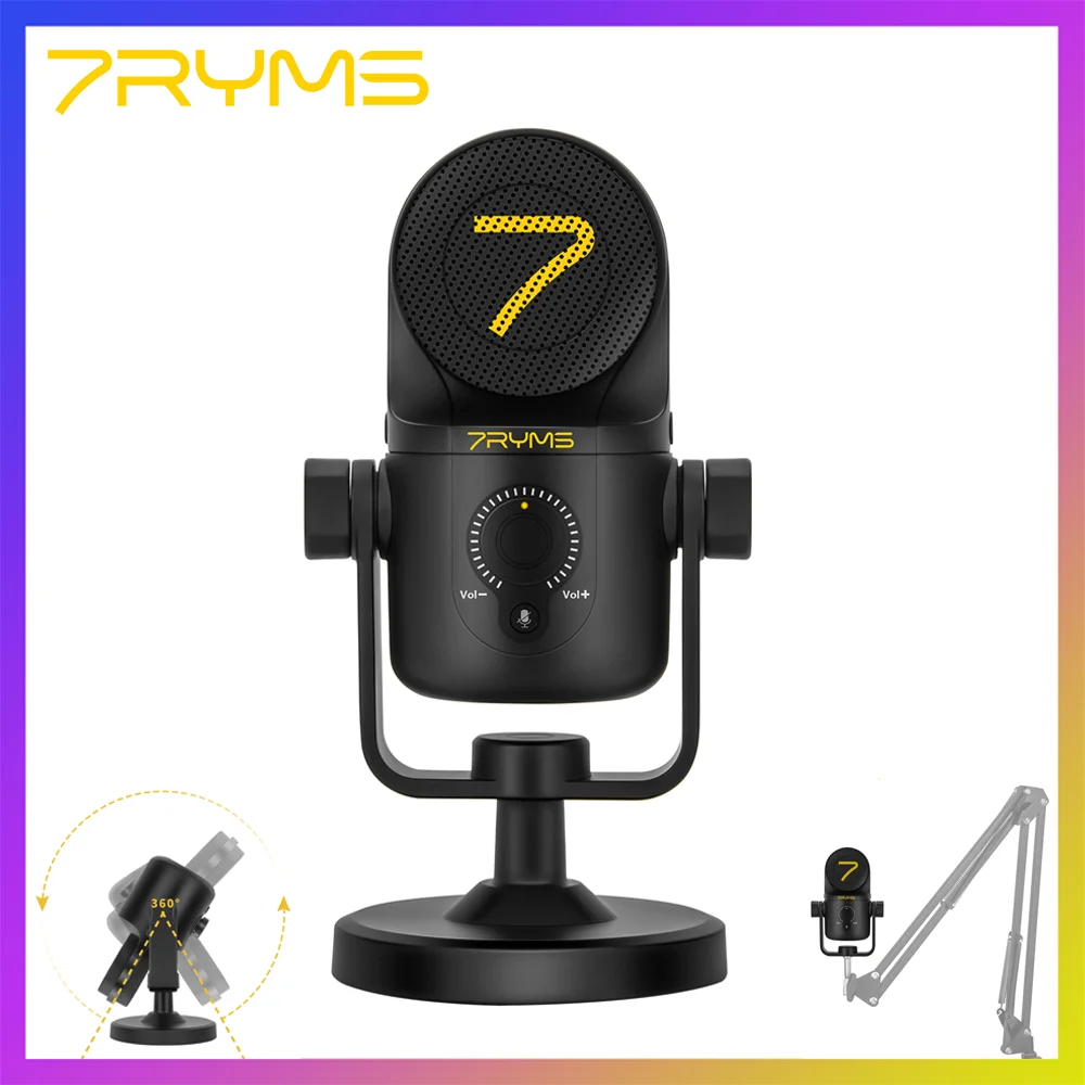 7RYMS SR-USB MINI Cardioid Condenser USB Microphone for Computer Gaming Live Professional Studio Mic Recording | Электроника