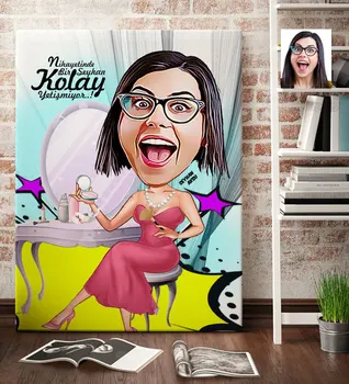 

Personalized Women 'S Cartoon Canvas Table (70x100 cm.) 10
