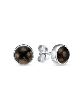 

925 sterling silver pouches with stones: Rauch Topaz, women's earring, stud earrings, fashion jewelry, female.