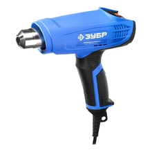 Фен технический ЗУБР ФТ-П2000 М2Д(Мощность 2000 Вт, нагрев до 600 °C, 2 режима, ЖК-дисплей