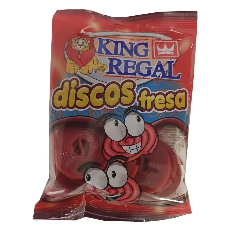 Discs strawberry, sachet 100g, King Regal
