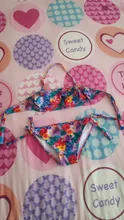 Bañador estampado para niñas de 2 a 16 años, conjunto de bikini para niños, con volantes, para la playa