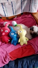 Peluche de Pikmin para niños, hoja de brotes de flores amarillas, rojas y azules, regalo encantador
