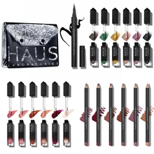 Lady gaga makeup haus laboratories набор универсальных многогранных блестящая жидкая тени для век& LE RIOT блеск для губ& панк жидкий EYELIENER