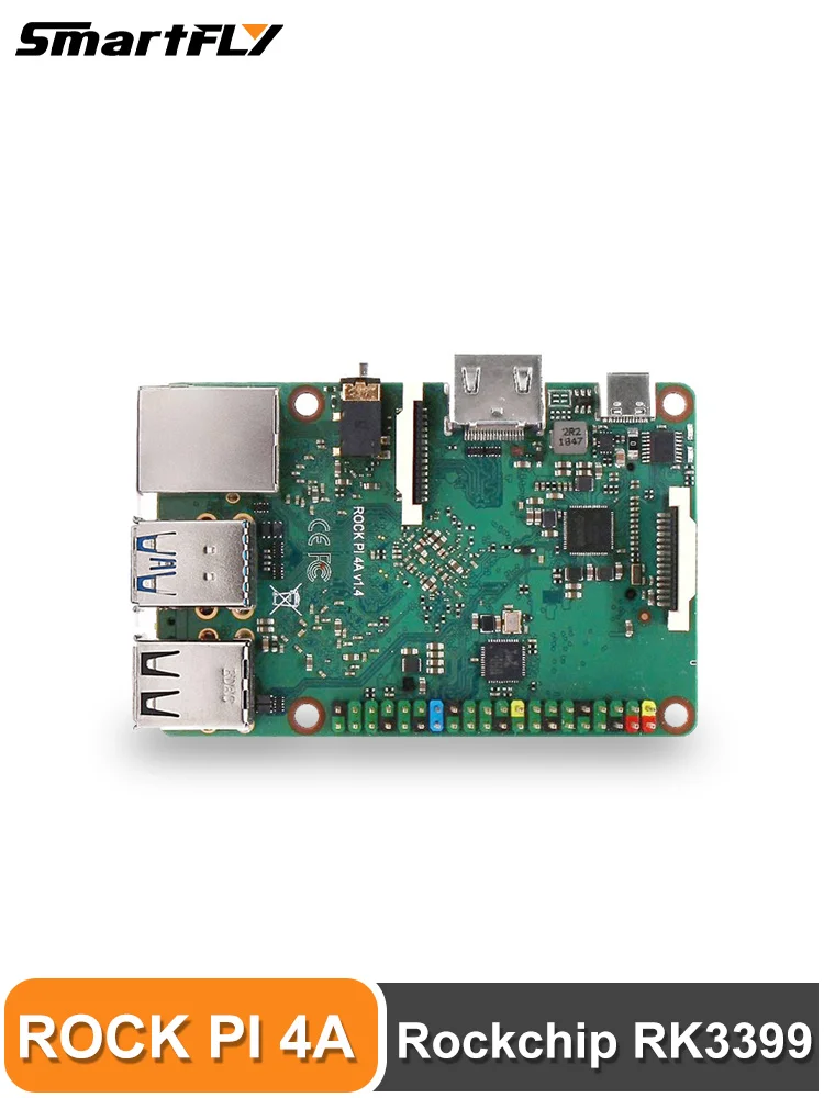 ROCK PI-4A V1.4 с аксессуарами Rockchip RK3399 ARM Cortex SBC/одноплатный компьютер, совместимый с малиновый pi дисплей