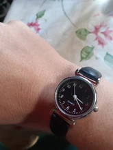 Relojes clásicos de cuarzo para mujer, pulsera analógica redonda con correa de cuero, informal