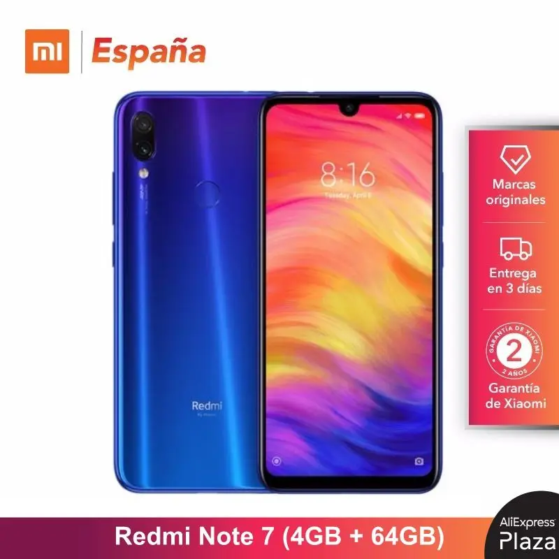  Global Version for Spain] Xiaomi Redmi Note 7 (Memoria interna de 64GB RAM de 4GBCamara dual traser