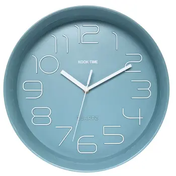 

Retro wall clock Round nordic green