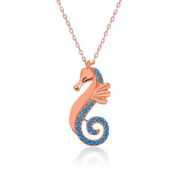 

KUTAYDAN 925 Sterling Silver Seahorse Lady Necklace
