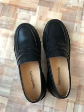 AIYUQI de primavera zapatos de mujer Zapatos estilo británico 2021 nueva suela gruesa estilo universitario informal mocasines de cuero genuino zapatos de moda Zapatos de las niñas