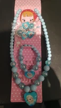 Collar de dibujos animados de Disney para niños, pulsera, anillo, pendientes, accesorios para muñecas, regalo de cumpleaños para niña, cadena cosmética, 5 uds.