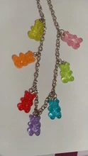 Collar de jalea Linda para mujer y niña, 7 colores, arco iris, orgullo, oso, Gummy, Punk, Hip Hop, resina, accesorios