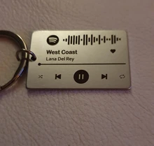 Custom Music Song Name Singer Spotify Code Keychain Personalized Accessories For Boyfriend