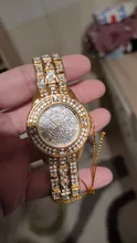 Reloj de moda con diamantes de oro para mujer, pulsera informal de marca de lujo, relojes femeninos