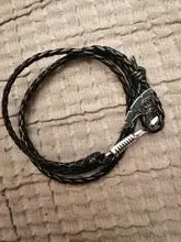 Pulsera de piel con diseño de hacha vikinga para hombre, brazalete con diseño de pirata, multicapas trenzado, hecho a mano, con nudo irlandés