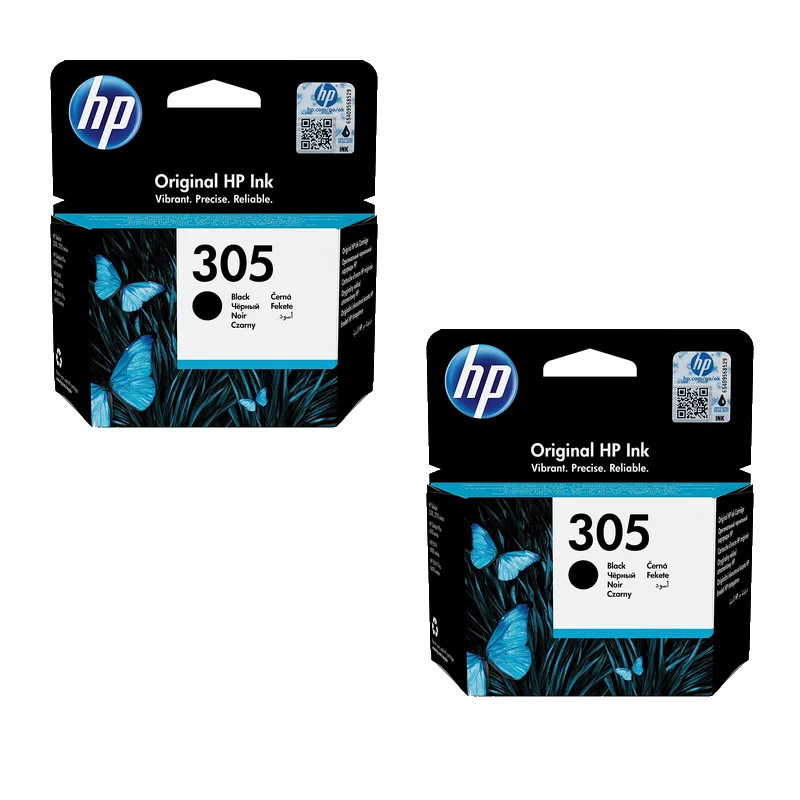 Cartuccia Hp 305 Muslimx2 Confezione Da 2 Cartucce Di Inchiostro Nero Originali Per Deskjet, 2700, Envy 6000