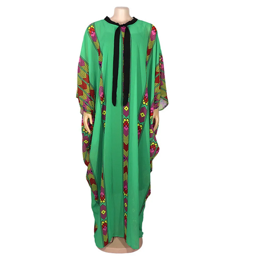African dress for women kaftan maxi long dress dashiki chiffon bubu gowns robe for evening Party (1)