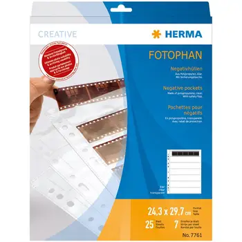 

Negative's pockets 5 PCs. PP clear 25 sheets 7761 Herma7.23