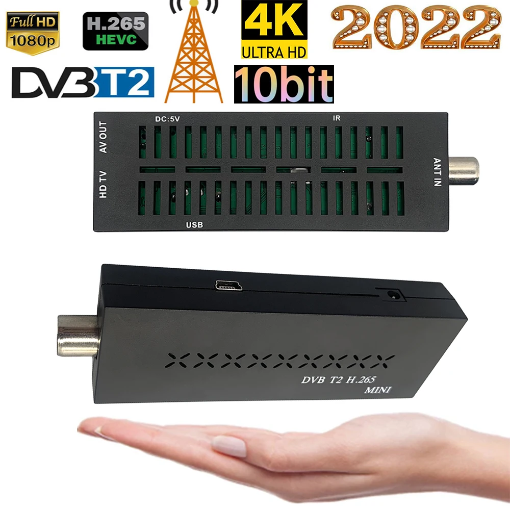 Haohsat DVB T2 Мини ТВ декодер Италия USB WIFI цифровой конвертер Hevc 10 бит H.265 Sdr спутниковый