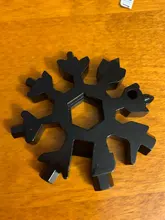 Llave de copos de nieve multifuncional, herramienta portátil para exteriores, forma octogonal, 18 en 1, llave multifuncional con anillo