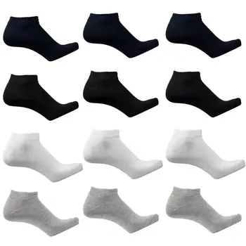 

DOUBLE M, 12 pairs of ankle socks for men women, dress socks, in Cotton, size 37-44