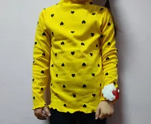 LILIGIRL 100% Cotton Girls T-Shirt Long-sleeve Baby Kids Turtleneck Bottoming Bottoming