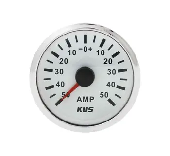

Ammeter analog-/+ 50 A, white dial, stainless bezel, D. 52mm ky06103