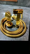 Bidet Sprayer Toilet-Kit Shower-Head Hand-Held Gold Shattaf Douche Fauce Square Brass