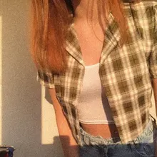 Crop Shirt Button-Up Summer Blouse Ladies Tops Streetwear Plaid Vintage Elegant Women