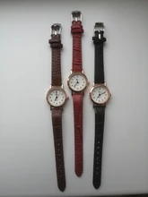 Quartz Wristwatches Dial Bamboo Vintage Designer Women Fashion Ladies Simple-Number Blue-Pointer